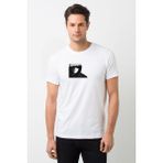 Qivi Mr Robot Baskılı Beyaz Erkek T-shirt