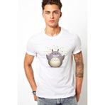 Qivi My Neighbor Komşum Totoro Baskılı Beyaz Erkek T-shirt
