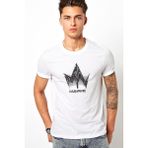 Qivi Myname Baskılı Beyaz Erkek T-shirt