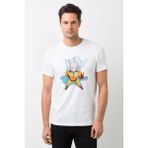 Qivi One Punch Man Baskılı Beyaz Erkek Örme Tshirt - XS