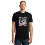 Qivi Only God Can Judge Me Fck Ju Ce Baskılı Siyah Erkek Örme T-shirt