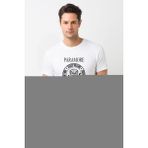 Qivi Paramore Baskılı Beyaz Erkek T-shirt