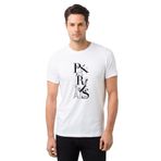 Qivi Paris Eiffel Tower Baskılı Beyaz Erkek T-shirt