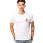 Qivi Parmak İzi Türk Bayrağı Dna Baskılı Beyaz Erkek T-shirt