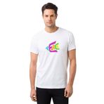 Qivi Peace Colours Mix Baskılı Beyaz Erkek T-shirt