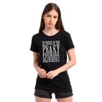 Qivi Peaky Blinders Tommy Shelby By Order Baskılı Siyah Kadın Örme T-shirt