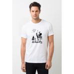 Qivi Picasso Don Quixote Spain Don Baskılı Beyaz Erkek T-shirt