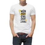 Qivi Playerunknown's Battlegrounds Pubg Winner Chicken Baskılı Beyaz Erkek Örme Tshirt