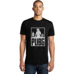 Qivi Pubg 3 Adam Team Baskılı Siyah Erkek Örme T-shirt