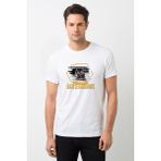 Qivi Pubg Baskılı Beyaz Erkek Örme Tshirt - XL