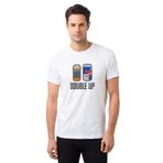 Qivi Pubg Double Up Baskılı Beyaz Erkek T-shirt