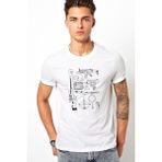 Qivi Pubg Envanter Baskılı Beyaz Erkek T-shirt
