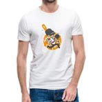 Qivi Pubg Karikatur Baskılı Beyaz Erkek Örme Tshirt - XS