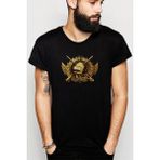 Qivi Pubg King Baskılı Siyah Erkek Örme T-shirt