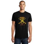 Qivi Pubg Kuru Kafa Sarı Baskılı Siyah Erkek Örme T-shirt