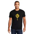 Qivi Pubg Kuru Kafa Tava Baskılı Siyah Erkek Örme T-shirt