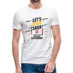 Qivi Pubg Lets Erangel Playerunknowns Pubg Savage Baskılı Beyaz Erkek Örme Tshirt - XL