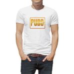 Qivi Pubg Logo Baskılı Beyaz Erkek Örme Tshirt