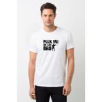 Qivi Pubg Peek Me On Lan Bro Baskılı Beyaz Erkek T-shirt