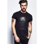 Qivi Pubg Playerunknown's Baskılı Siyah Erkek Örme T-shirt