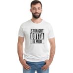 Qivi Pubg Straıght Outta El Pozo Baskılı Beyaz Erkek T-shirt