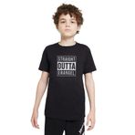 Qivi Pubg Straight Outta Erangel Baskılı Siyah Erkek Çocuk T-shirt