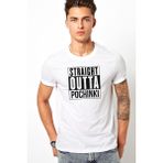 Qivi Pubg Straıght Outta Pochınkı Baskılı Beyaz Erkek Örme Tshirt - XL