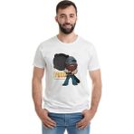 Qivi Pubg Tava Baskılı Beyaz Erkek Örme Tshirt - XS