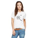 Qivi Pubg Tava Silahlar Baskılı Beyaz Örme Kadın T-shirt
