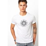 Qivi Ravado Goat Star Logo Baskılı Beyaz Erkek T-shirt