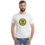 Qivi RF0243-ERKTS 14 Mart Dünya Pi Günü Dj Baskılı Beyaz Örme Erkek T-shirt