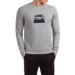 Qivi Şahin Modifiyeli Arka Müslüm Gürses Baskılı Gri Erkek Örme Sweatshirt Uzun Kol BGA2648-ERKSW, XL