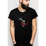 Qivi SFK0578ERKTS Venom Baskılı Siyah Örme Erkek T-shirt