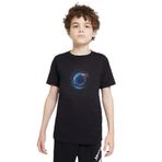 Qivi SFK0608-COCTS Renkli Dünya Baskılı Unisex Çocuk Siyah Sweatshirt