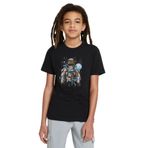 Qivi SFK0610-COCTS Baskılı Unisex Çocuk Siyah Sweatshirt