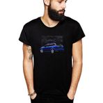 Qivi SFK0721ERKTS Ford Focus RS MK1 Baskılı Siyah Örme Erkek T-shirt