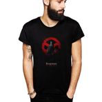 Qivi SFK0871ERKTS Kings Man Baskılı Siyah Örme Erkek T-shirt