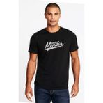 Qivi Shawn Mendes Logo Baskılı Siyah Erkek Örme T-shirt
