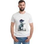 Qivi Shen Ji Chapter Baskılı Beyaz Erkek Örme Tshirt - XS