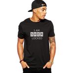 Qivi Sherlock Holmes Decal Sticker Sherlocked Baskılı Siyah Erkek Örme T-shirt