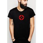 Qivi Shisui Sharingan Baskılı Siyah Erkek Örme Tshirt - XS