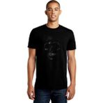 Qivi Skull Kurukafa Baskılı Siyah Örme Erkek T-shirt