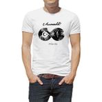 Qivi Sonsuzluk 10 Kasim Açık Renkler Tum Baskılı Beyaz Erkek Örme Tshirt