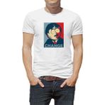 Qivi South Park Change Baskılı Beyaz Erkek Örme T-shirt