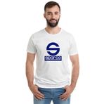 Qivi Sparco Logo Baskılı Beyaz Erkek Örme T-shirt