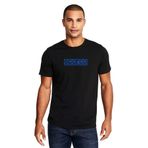 Qivi Sparco Logo Zeminli Baskılı Siyah Örme Erkek T-shirt