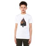 Qivi Stange Baskılı Unisex Çocuk Beyaz T-shirt