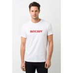Qivi Stanger Things Bitchin Baskılı Beyaz Erkek Örme T-shirt