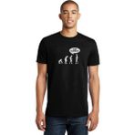 Qivi Stop Followıng Me Baskılı Siyah Örme Erkek T-shirt