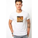 Qivi Stratovarius Nemesis Baskılı Beyaz Erkek Örme T-shirt
